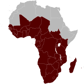 Africa with RSSA Countries Highlighted (correctly)